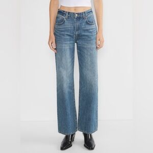 Denim Forum Aritzia The Farrah High Rise Wide Jean